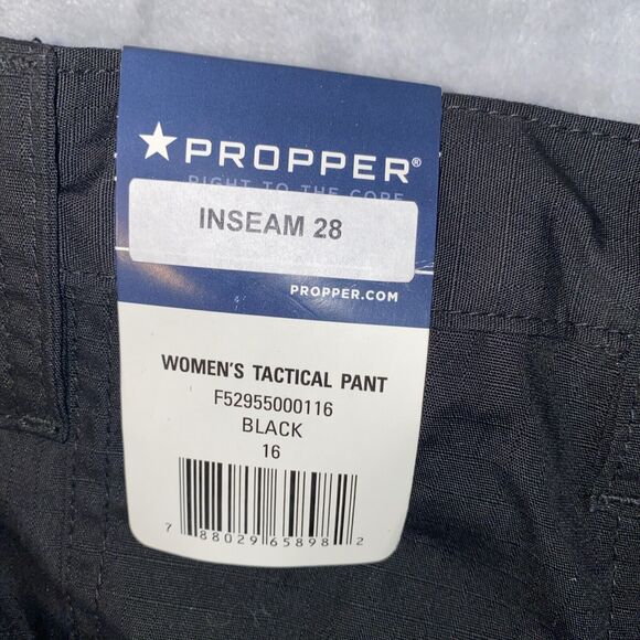 PROPPER NWT WOMEN’S 16x28 F5259 KINETIC TACTICAL PANTS BLACK SIZE 16 REGULAR - Picture 14 of 14